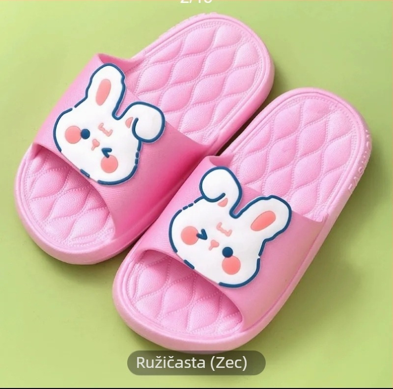Dječje jednokratne sklopive papuče za hotel i putovanja, lagane i tanke, ljeto, za djecu 1–3 godine, PVC gornji dio i PVC potplat, crtani stil