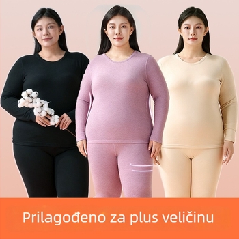 Unisex termalni komplet donjeg rublja s fleec podstavom, ekstra debeli materijal, okrugli izrez, dugi rukavi i dugačke hlače