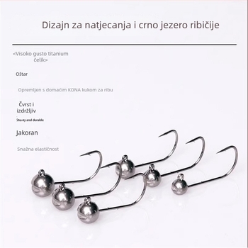Kuka za ribolov s glavom od volframovog čelika, bez bodlja, za crnog basa, protiv zaplitanja, ribolov u jezeru