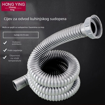 Plastična odvoda cijev za sudoper, Skrivulja, vučni tip, moderan jednostavan stil, mogućnost prilagodbe