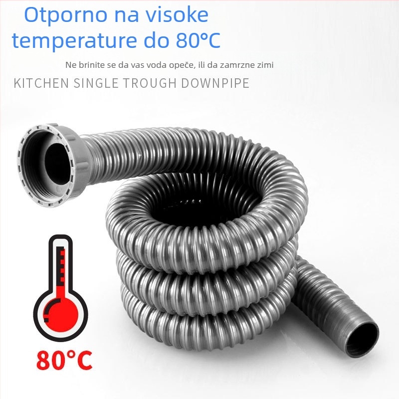 Plastična odvoda cijev za sudoper, Skrivulja, vučni tip, moderan jednostavan stil, mogućnost prilagodbe