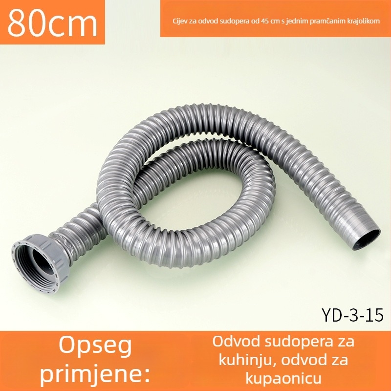 Plastična odvoda cijev za sudoper, Skrivulja, vučni tip, moderan jednostavan stil, mogućnost prilagodbe