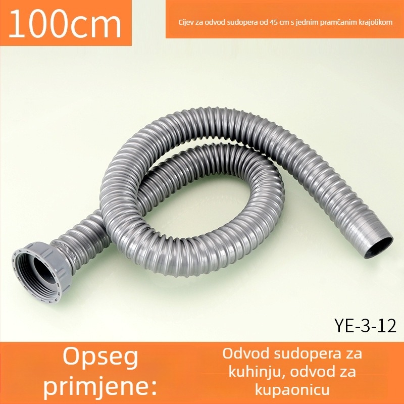 Plastična odvoda cijev za sudoper, Skrivulja, vučni tip, moderan jednostavan stil, mogućnost prilagodbe