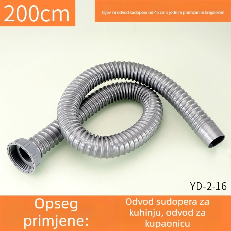 Plastična odvoda cijev za sudoper, Skrivulja, vučni tip, moderan jednostavan stil, mogućnost prilagodbe