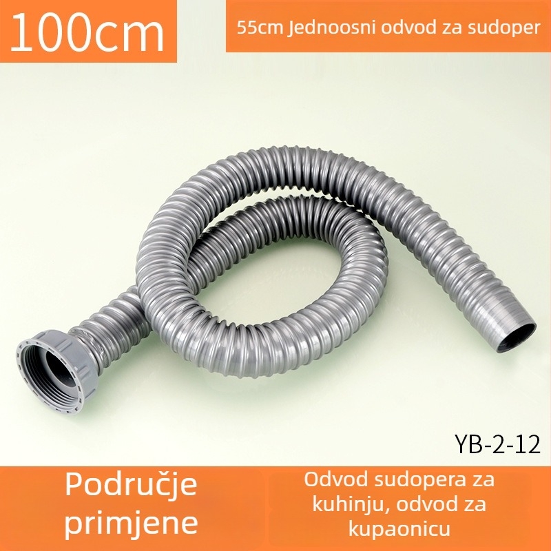 Plastična odvoda cijev za sudoper, Skrivulja, vučni tip, moderan jednostavan stil, mogućnost prilagodbe