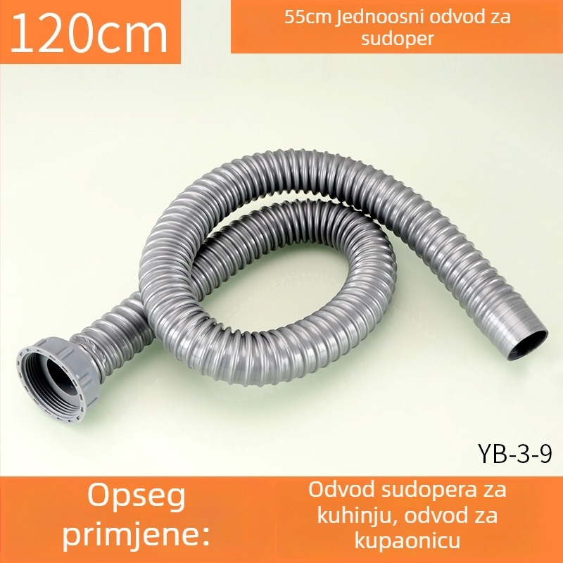 Plastična odvoda cijev za sudoper, Skrivulja, vučni tip, moderan jednostavan stil, mogućnost prilagodbe