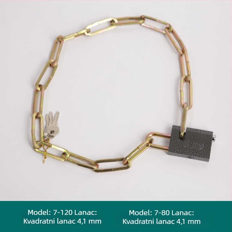 Oakman lančani katanc za bicikle i motocikle – željezni lanac za staklena i vanjska vrata, prilagodljiv, moderan stil