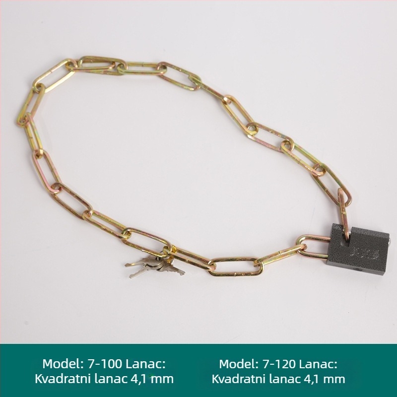 Oakman lančani katanc za bicikle i motocikle – željezni lanac za staklena i vanjska vrata, prilagodljiv, moderan stil