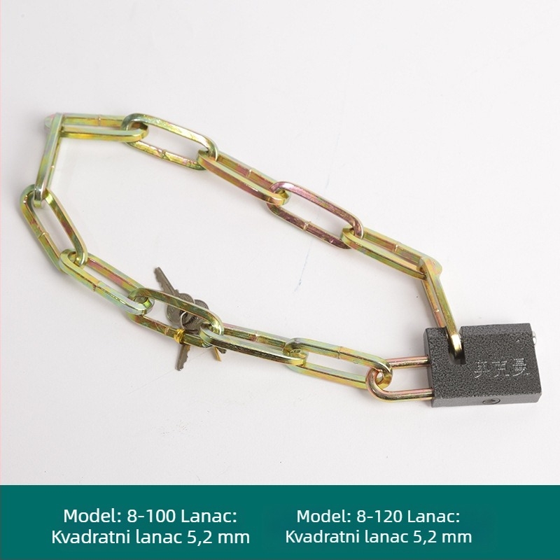 Oakman lančani katanc za bicikle i motocikle – željezni lanac za staklena i vanjska vrata, prilagodljiv, moderan stil