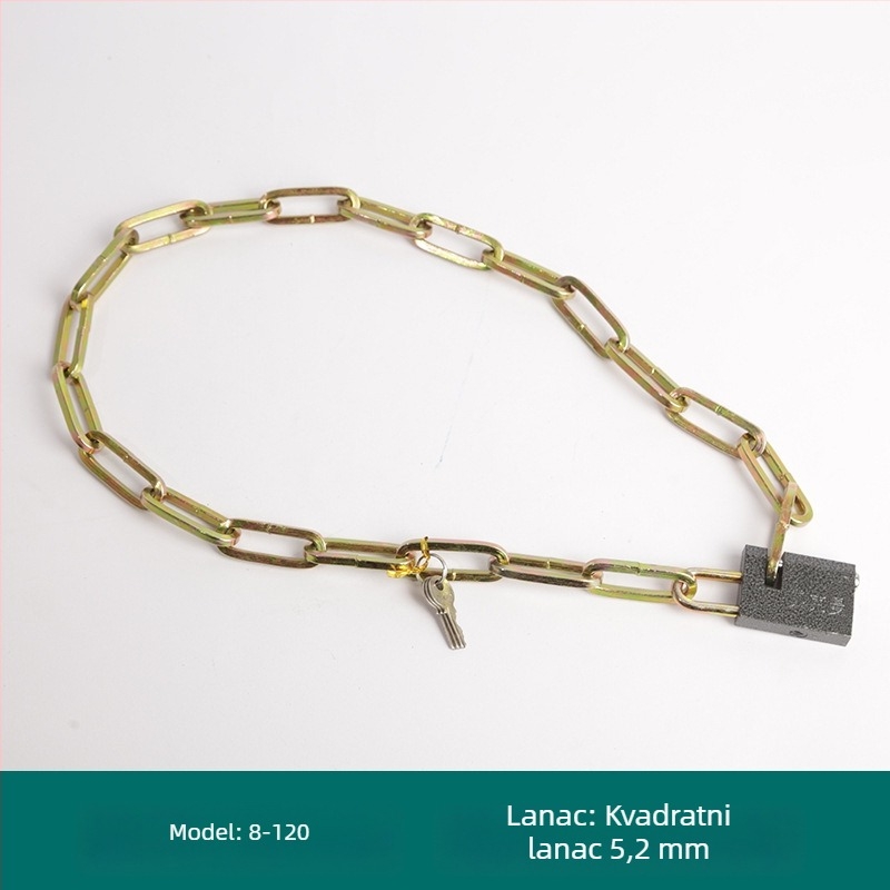 Oakman lančani katanc za bicikle i motocikle – željezni lanac za staklena i vanjska vrata, prilagodljiv, moderan stil