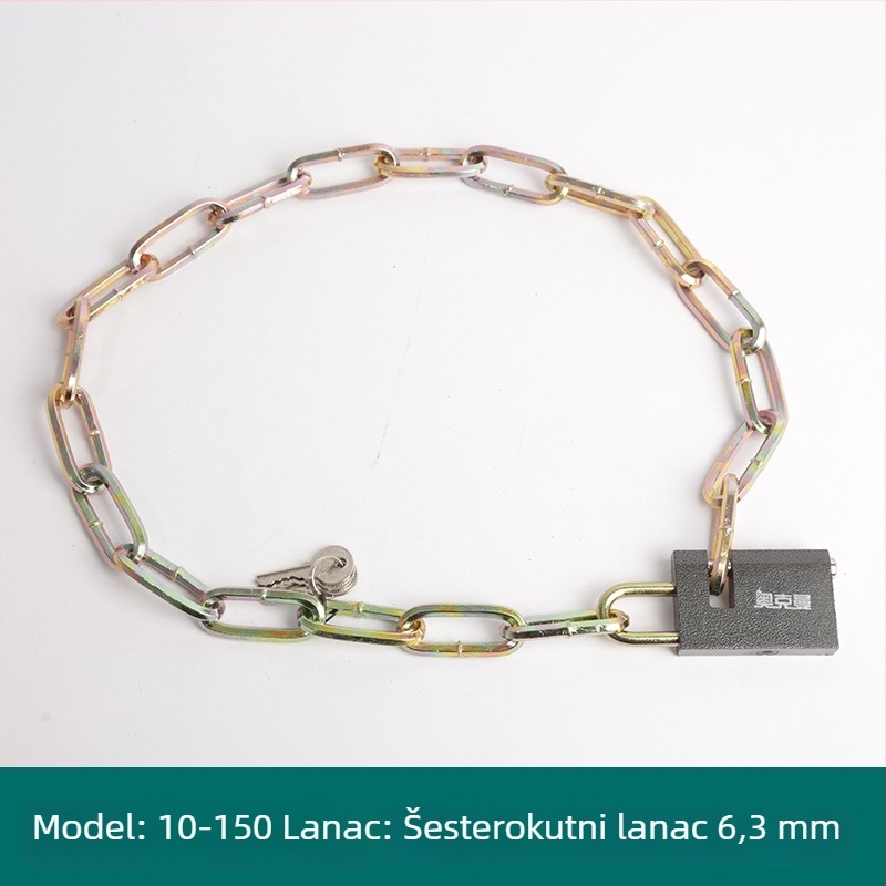 Oakman lančani katanc za bicikle i motocikle – željezni lanac za staklena i vanjska vrata, prilagodljiv, moderan stil