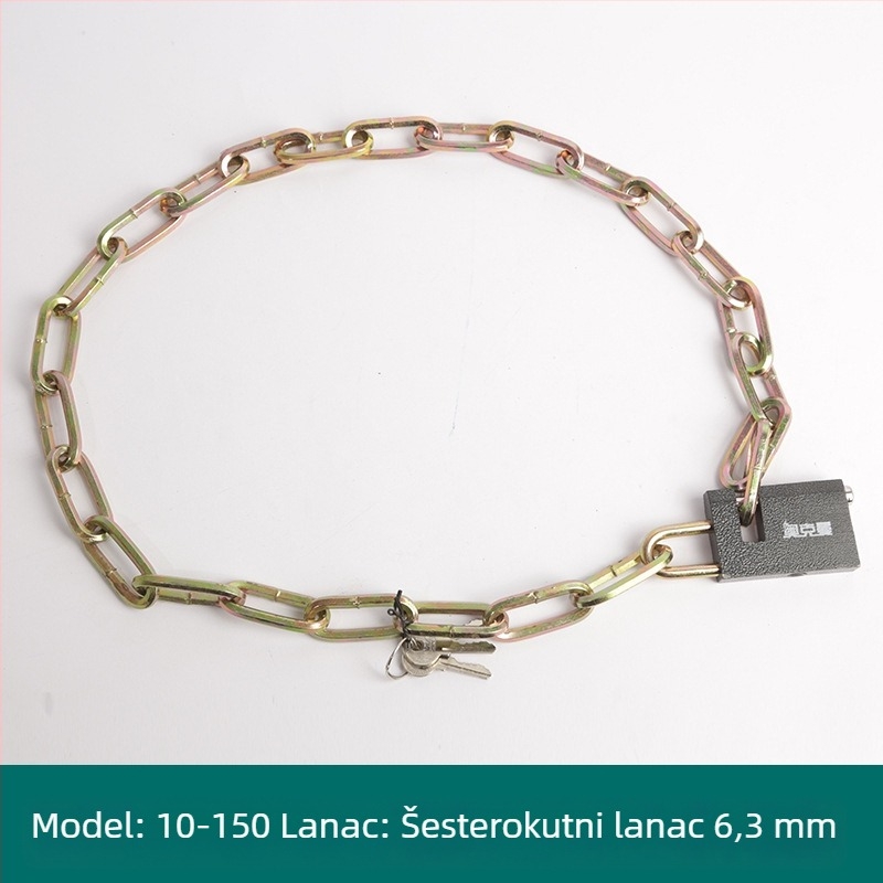 Oakman lančani katanc za bicikle i motocikle – željezni lanac za staklena i vanjska vrata, prilagodljiv, moderan stil