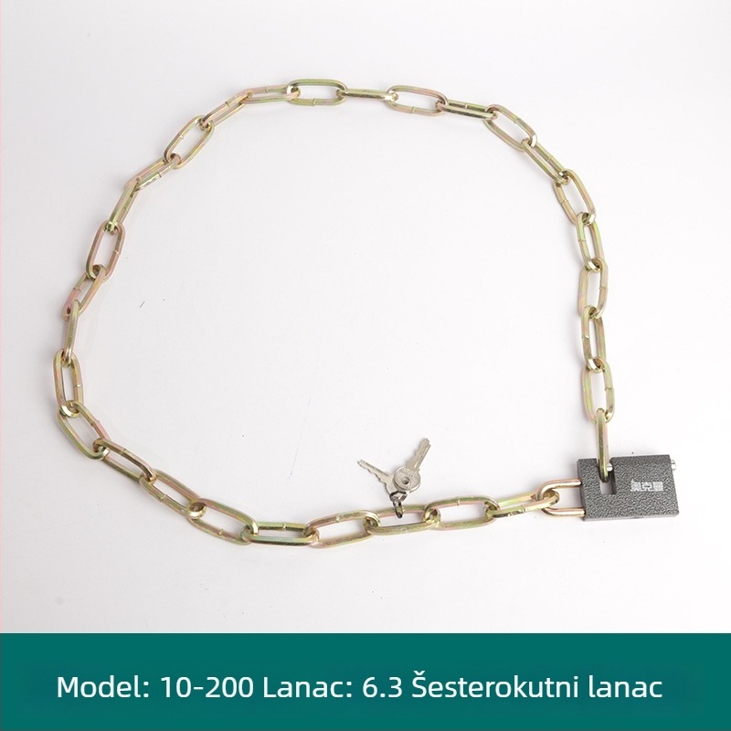 Oakman lančani katanc za bicikle i motocikle – željezni lanac za staklena i vanjska vrata, prilagodljiv, moderan stil