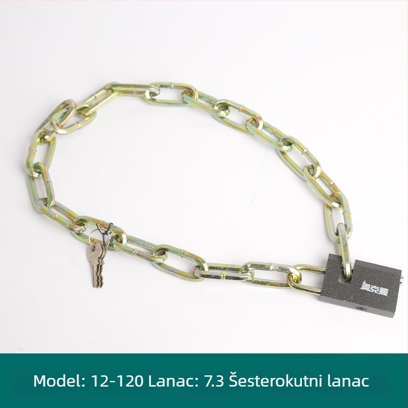 Oakman lančani katanc za bicikle i motocikle – željezni lanac za staklena i vanjska vrata, prilagodljiv, moderan stil