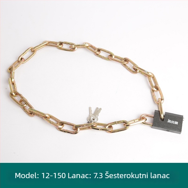 Oakman lančani katanc za bicikle i motocikle – željezni lanac za staklena i vanjska vrata, prilagodljiv, moderan stil