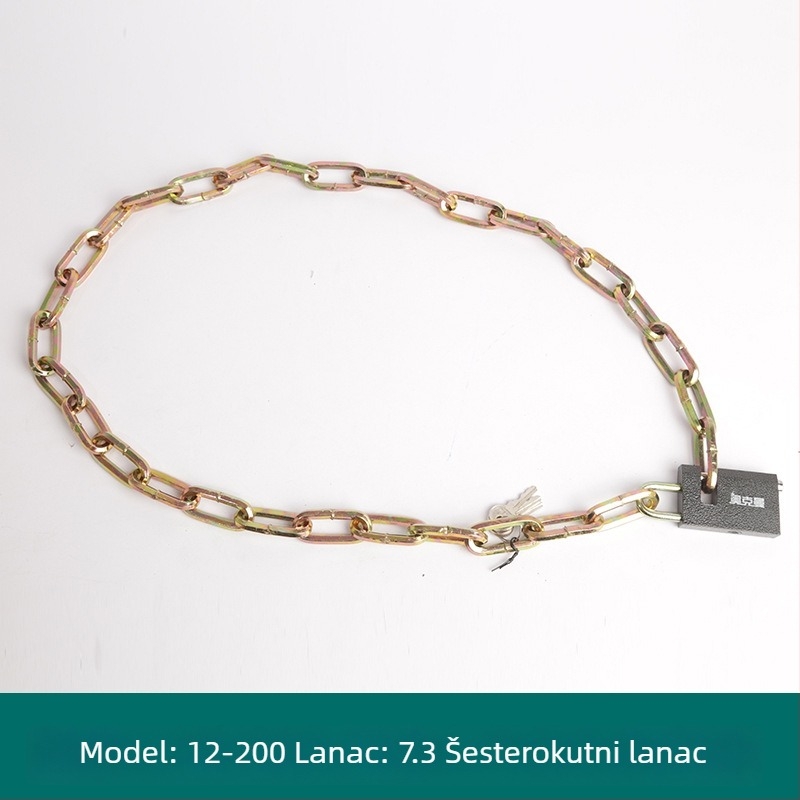 Oakman lančani katanc za bicikle i motocikle – željezni lanac za staklena i vanjska vrata, prilagodljiv, moderan stil