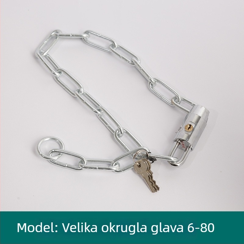 Oakman lančani katanc za bicikle i motocikle – željezni lanac za staklena i vanjska vrata, prilagodljiv, moderan stil