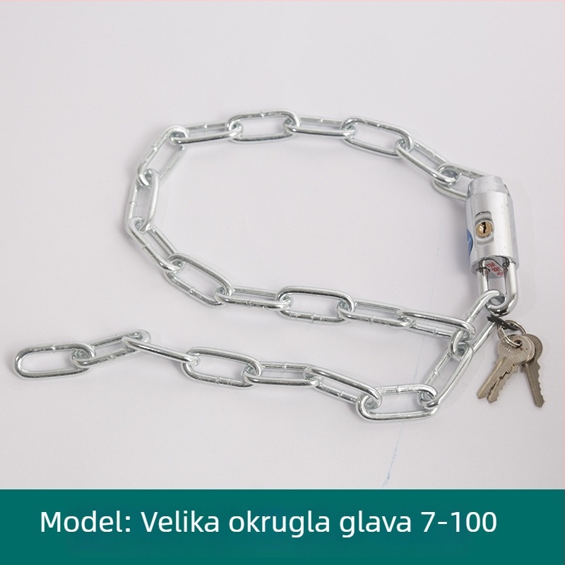 Oakman lančani katanc za bicikle i motocikle – željezni lanac za staklena i vanjska vrata, prilagodljiv, moderan stil