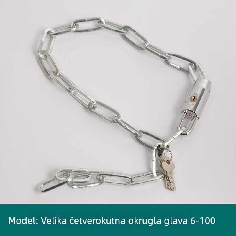 Oakman lančani katanc za bicikle i motocikle – željezni lanac za staklena i vanjska vrata, prilagodljiv, moderan stil