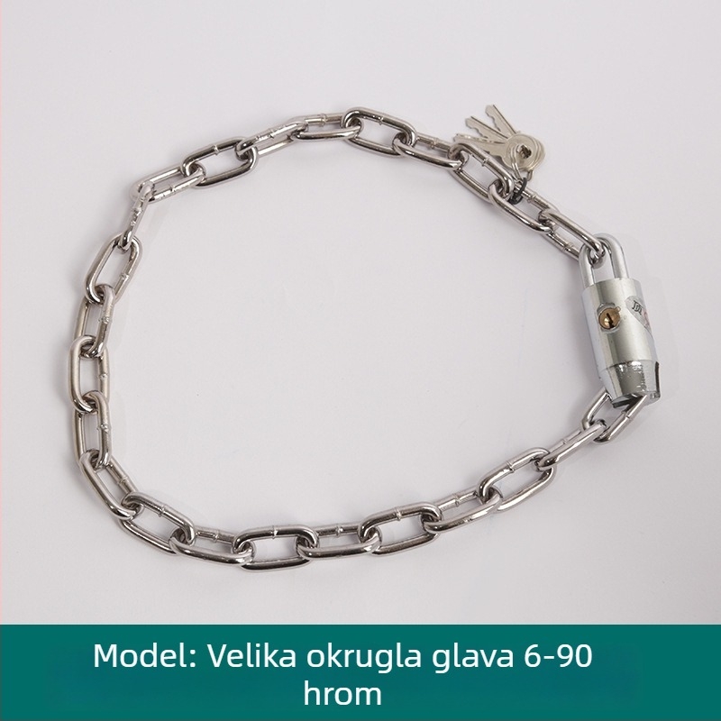 Oakman lančani katanc za bicikle i motocikle – željezni lanac za staklena i vanjska vrata, prilagodljiv, moderan stil