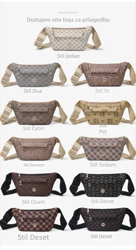 Ženska crossbody torba, urbani minimalistički stil, PU materijal, zatvaranje, unutarnji džepovi: džep sa zipom, džep za telefon, džep za dokumente, široka naramenica