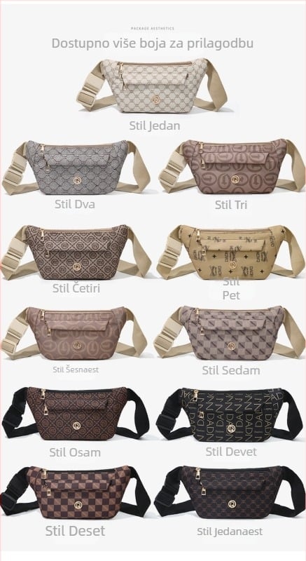 Ženska crossbody torba, urbani minimalistički stil, PU materijal, zatvaranje, unutarnji džepovi: džep sa zipom, džep za telefon, džep za dokumente, široka naramenica