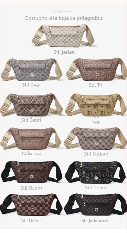 Ženska crossbody torba, urbani minimalistički stil, PU materijal, zatvaranje, unutarnji džepovi: džep sa zipom, džep za telefon, džep za dokumente, široka naramenica