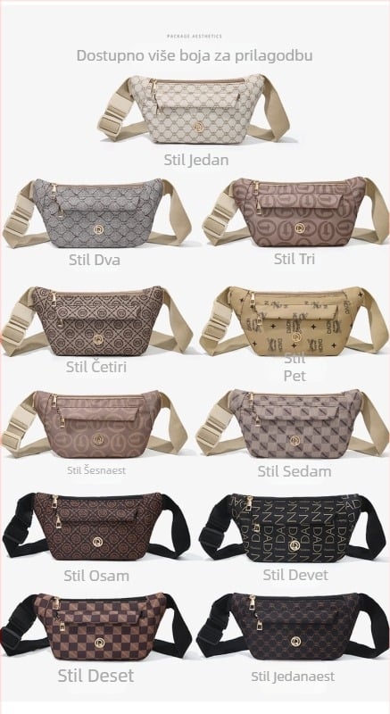 Ženska crossbody torba, urbani minimalistički stil, PU materijal, zatvaranje, unutarnji džepovi: džep sa zipom, džep za telefon, džep za dokumente, široka naramenica