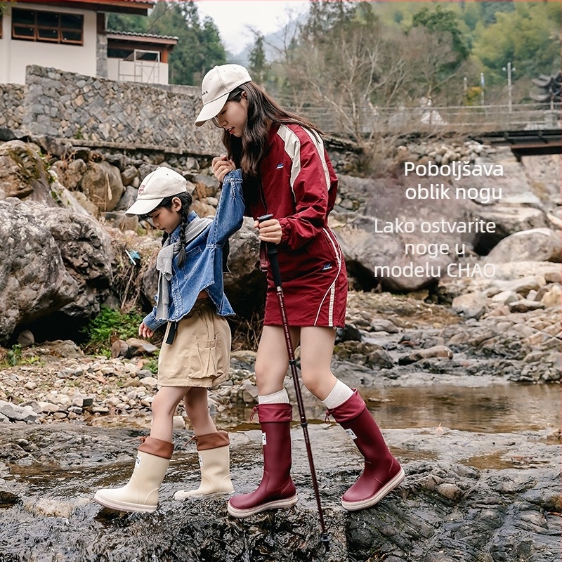 Kišne čizme, PVC gornji dio, ravna potplata, jednobojni uzorak, unisex