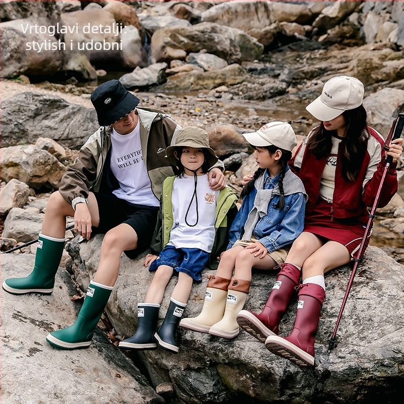 Kišne čizme, PVC gornji dio, ravna potplata, jednobojni uzorak, unisex