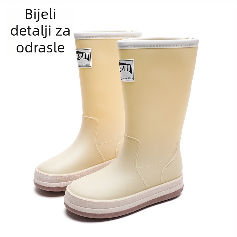 Kišne čizme, PVC gornji dio, ravna potplata, jednobojni uzorak, unisex