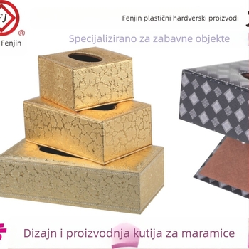 Kožna kutija za maramice – ručna izrada, izvlačna unutarnja posuda, model FJ-0741, mogućnost prilagođenog logotipa, pogodna za gostinjsku sobu i stol