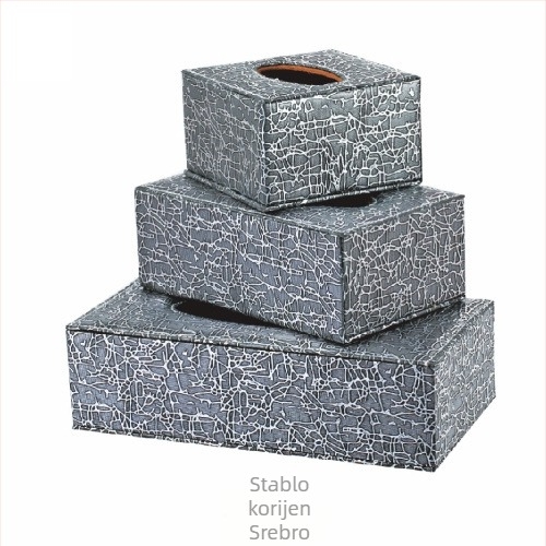 Kožna kutija za maramice – ručna izrada, izvlačna unutarnja posuda, model FJ-0741, mogućnost prilagođenog logotipa, pogodna za gostinjsku sobu i stol