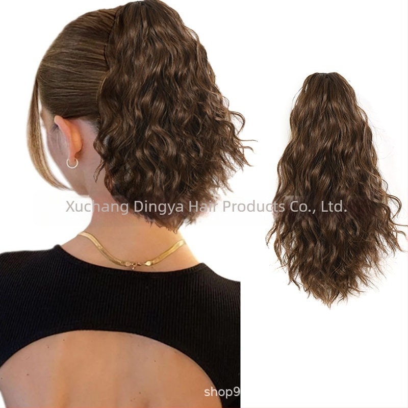 Ekstenzija za rep s velikim klipsom, kovrčava visoka rep, vlakna otporna na toplinu; može se bojati i kovrati.