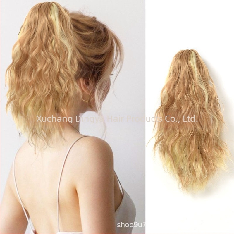 Ekstenzija za rep s velikim klipsom, kovrčava visoka rep, vlakna otporna na toplinu; može se bojati i kovrati.