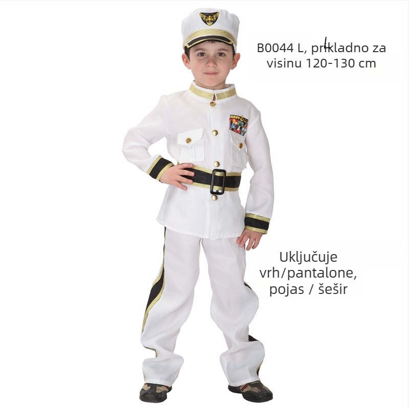 Kostim mornara za odrasle i djecu — kazališna izvedba, 90% poliester