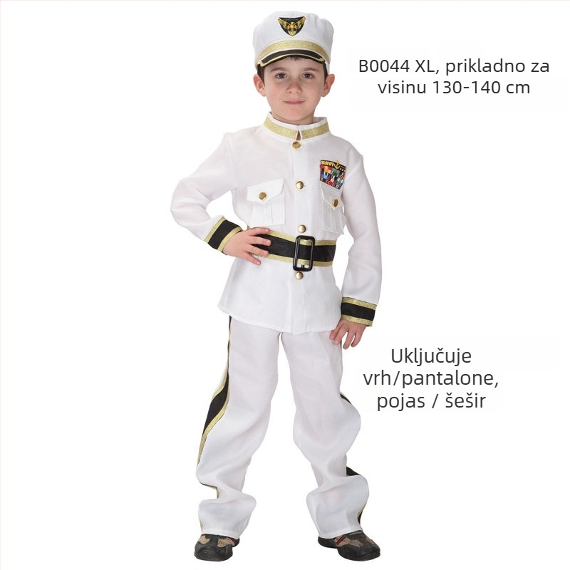 Kostim mornara za odrasle i djecu — kazališna izvedba, 90% poliester