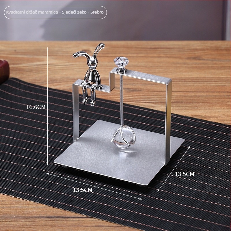 Držač maramica – kvadratnog kreativnog dizajna, stil laganog luksuza, model 4231A, prilagodljiv, višenamjenski