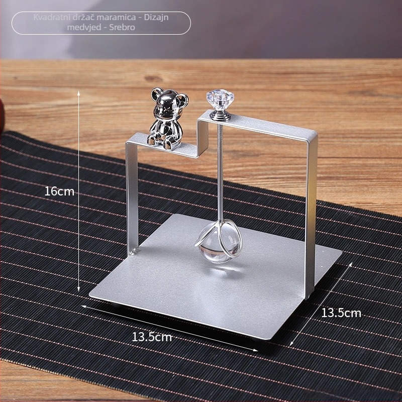 Držač maramica – kvadratnog kreativnog dizajna, stil laganog luksuza, model 4231A, prilagodljiv, višenamjenski