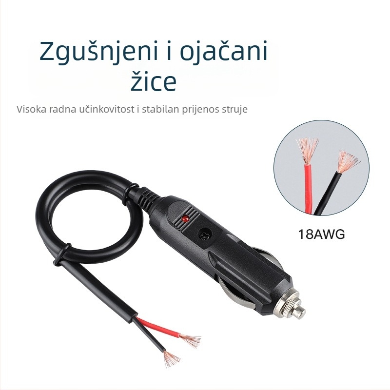 Youliang Produžni kabel upaljača 12-24V, adapter s krokodil klipovima, DZ model, izlaz 5V boost