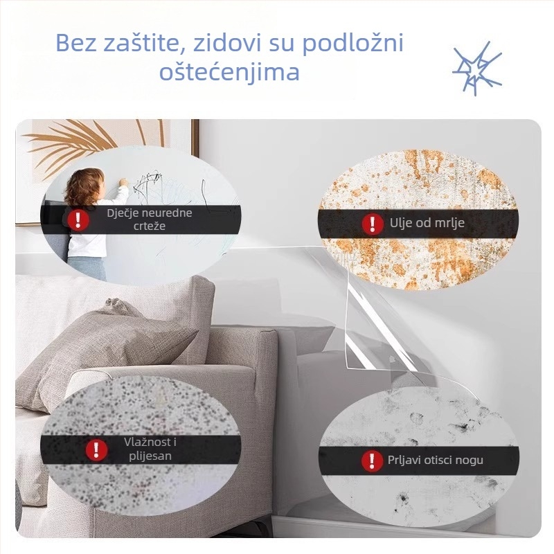 Pengyi PVC anti-staticna prozirna otporna na masnoću zidna naljepnica, ravna zidna naljepnica, moderni minimalistički stil