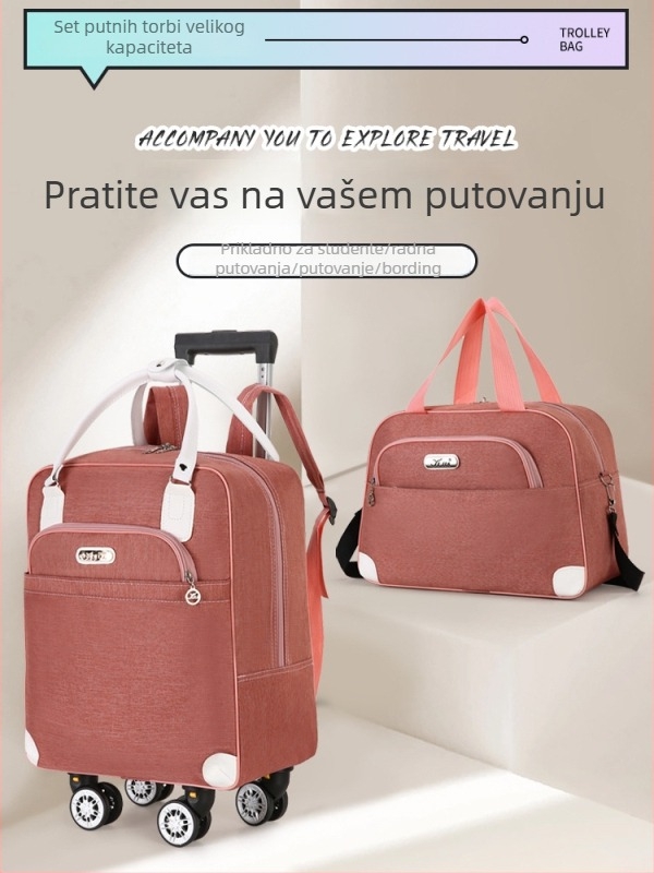 Putna torba s teleskopskom ručkom, 36–55 L, Oxford platno, vodootporna i sklopiva, unisex, casual putovanje