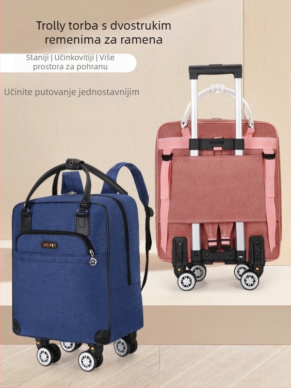 Putna torba s teleskopskom ručkom, 36–55 L, Oxford platno, vodootporna i sklopiva, unisex, casual putovanje