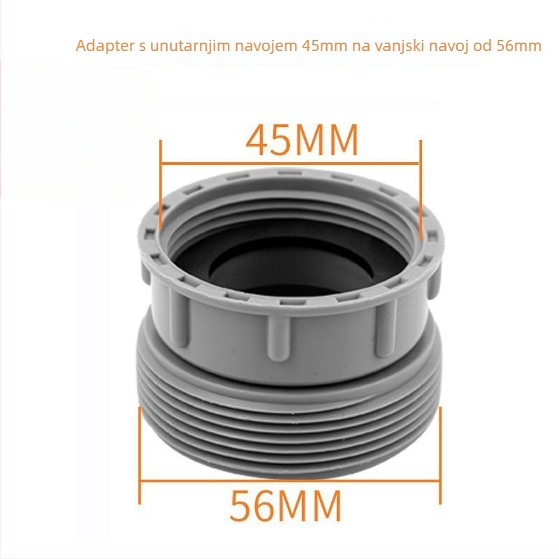 Set odvoda za kuhinjsku sudoper od nehrđajućeg čelika, povlačni tip, moderan minimalistički stil, model: Kitchen Sink Steel Head