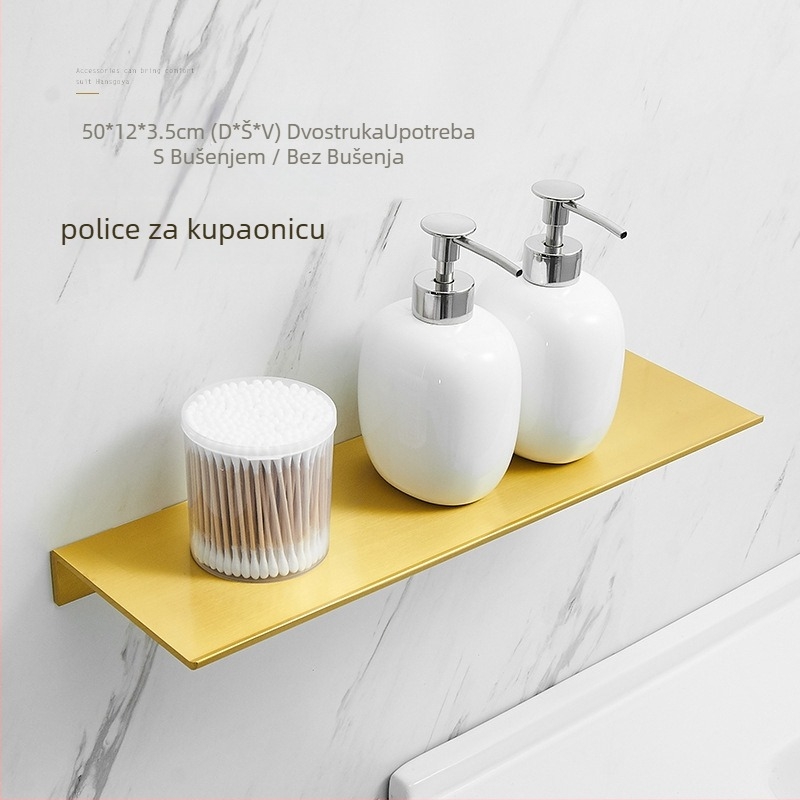 Zidni set držača ručnika za kupaonicu, od Space aluminija s brušenom anodizacijom, europski stil laganog luksuza, 2-6+ komada
