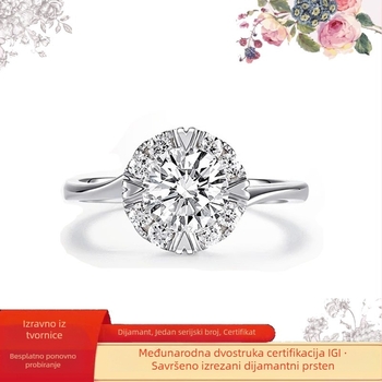 Prsten s dijamantima u platini, modni prsten (Proljeće 2024)