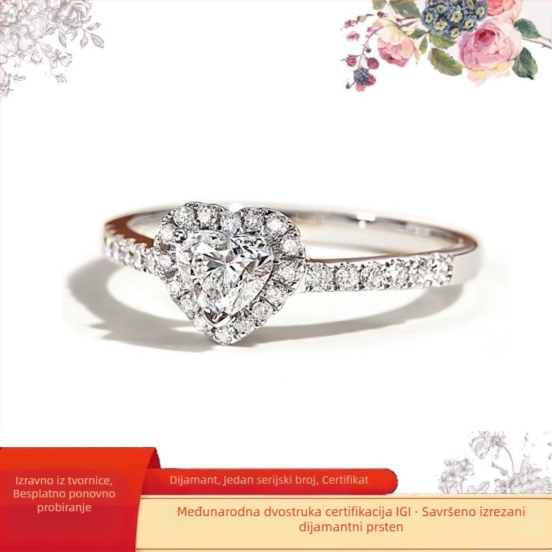 Prsten s dijamantima u platini, modni prsten (Proljeće 2024)