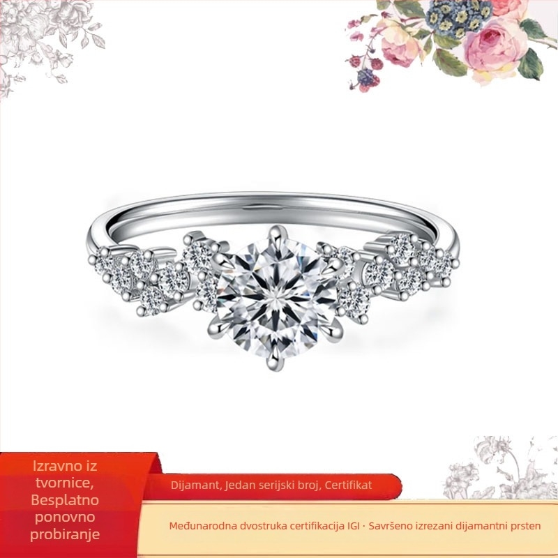 Prsten s dijamantima u platini, modni prsten (Proljeće 2024)