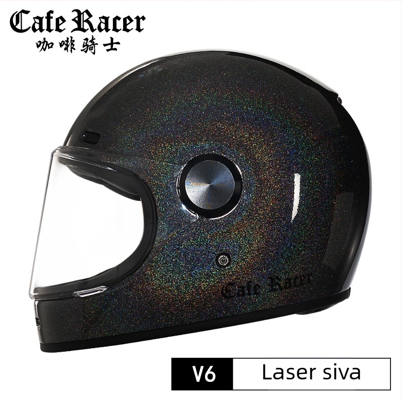 FASEED Retro potpuno lice kaciga za motocikl, ABS, 3C certifikat, univerzalno za četiri sezone