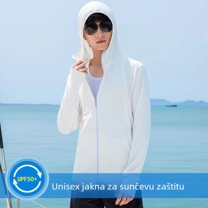 Vanjska jakna za vjetar s kapuljom, odvojiva, UPF50+ UV zaštita, prozračna, brzo suši